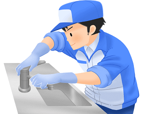 武蔵野市の便利屋が修理作業中