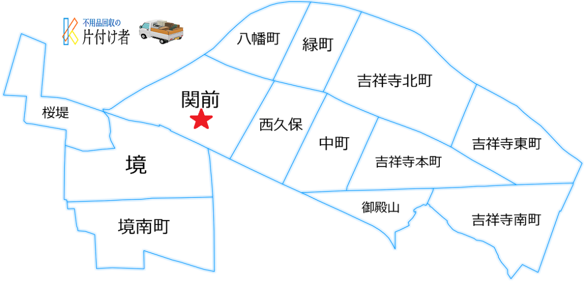 武蔵野市の遺品整理対応エリア