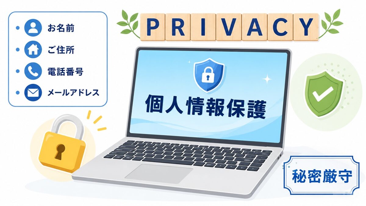 東京都武蔵野市の不用品回収・遺品整理・実家の片付け・空き家整理業者で片付け者のプライバシーポリシーのヘッダーバナー